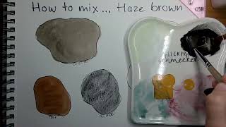 How to mix... Nebel braun (Schmincke Horadam supergranulierende Aquarellfarben)