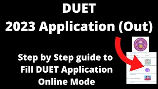 DUET 2023 Exam Registration (Started)- How to Fill DUET Application Fom Online Mode screenshot 3