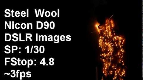 Surface Combustion Reaction (Steel Wool) -  DSLR  - Fire Protection Engineering (FPE) teaching tool