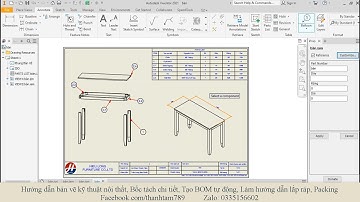 Tool Lấy Kích Thước Chi Tiết Tự Động trong Inventor - Nhân Viên Thiết Kế Nội Thất