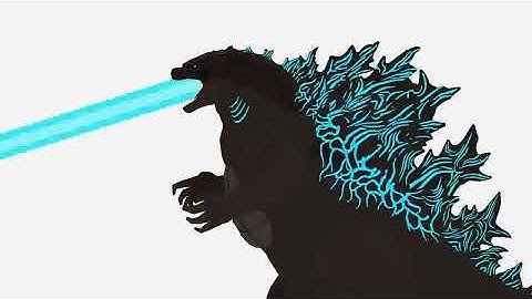 Godzilla 2021 Animation | ATOMIC BREATH | Pivot Animator