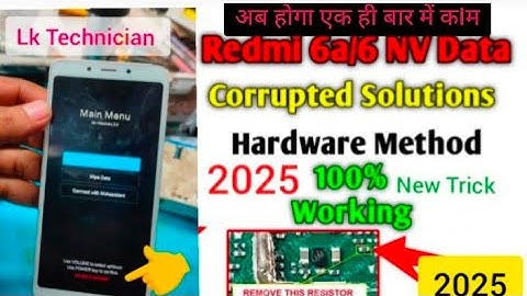 Redmi 6a Emmc Change And(Nv data corrupted )6a emmc Change मे सभी समस्या का समाधान एक ही वीडियो में!