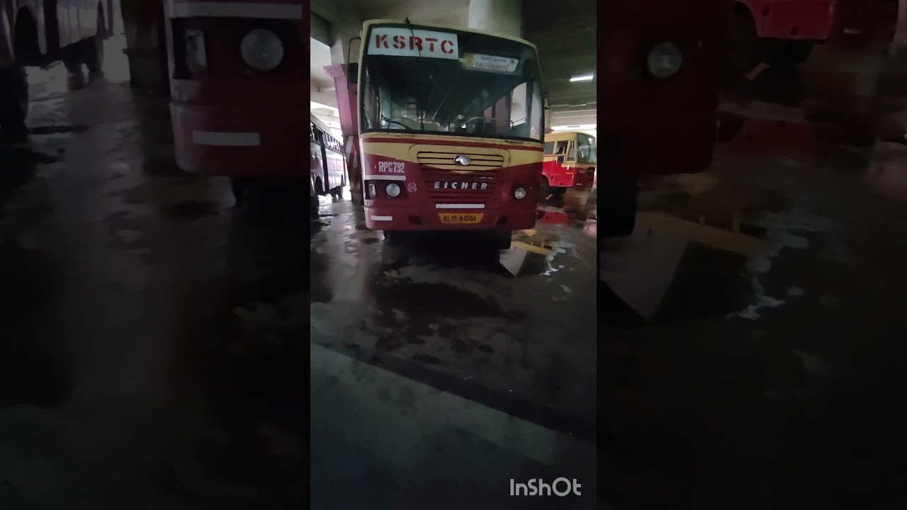 KSRTC Eicher bus at Kozhikode KSRTC Bus Stand
