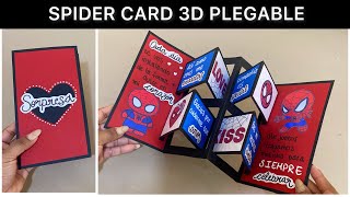 El mejor regalo para SORPRENDER | Tarjeta Spider card 3D Plegable | Regala siempre amor