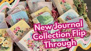 Heirloom Style Junk Journal From and Old Cards /  Lace Covered Spine / Full Journal Flip Through
