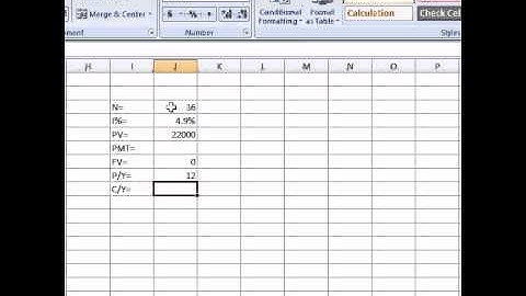 Using Excel to find PMT