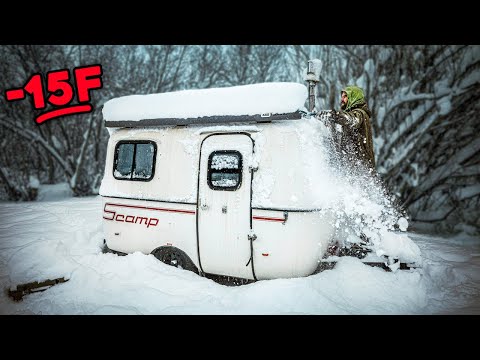 Snowstorm Winter Camping w/ WOOD STOVE?❄️ | BACK AT IT