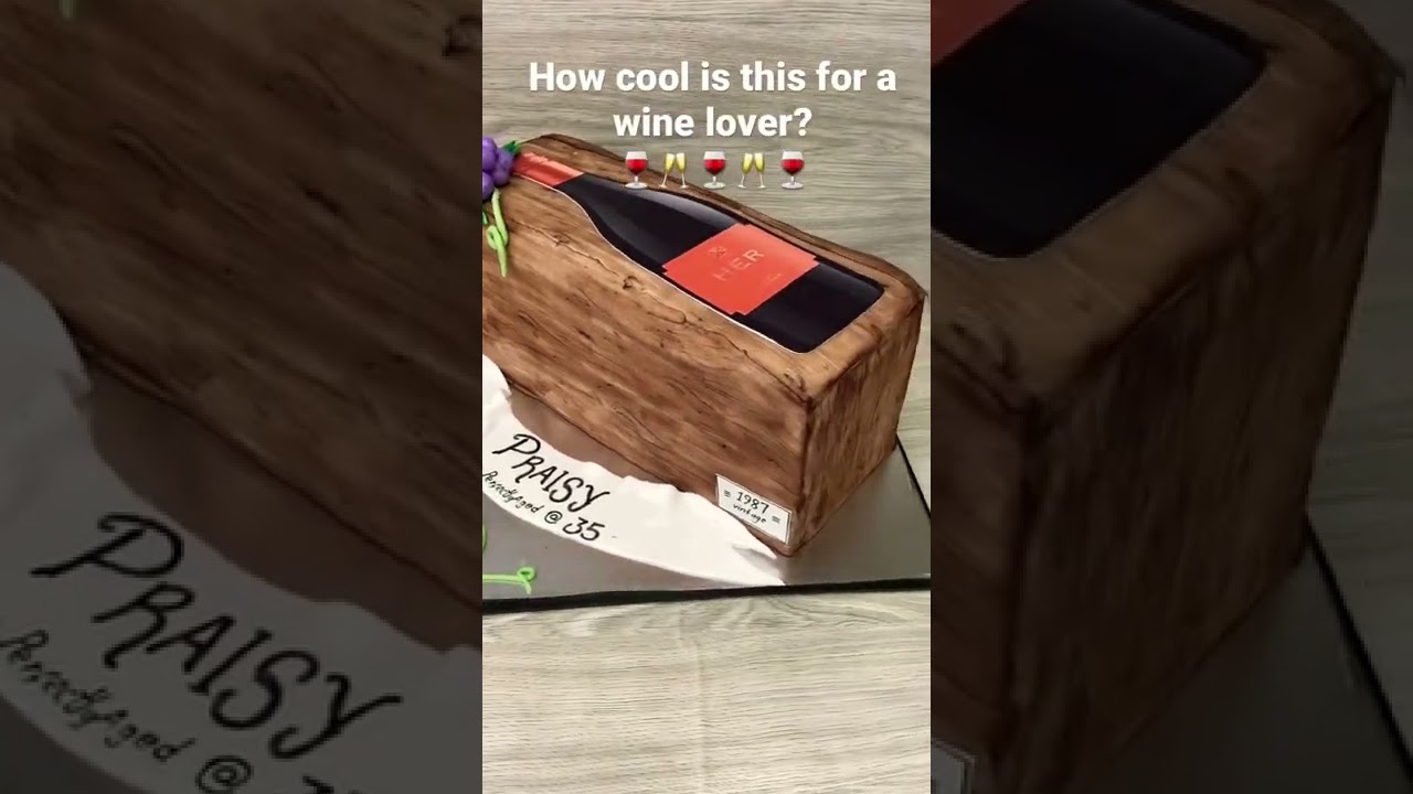Custom birthday cake for wine lover Cape Town