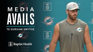 Durham Smythe meets with the media | Miami Dolphins