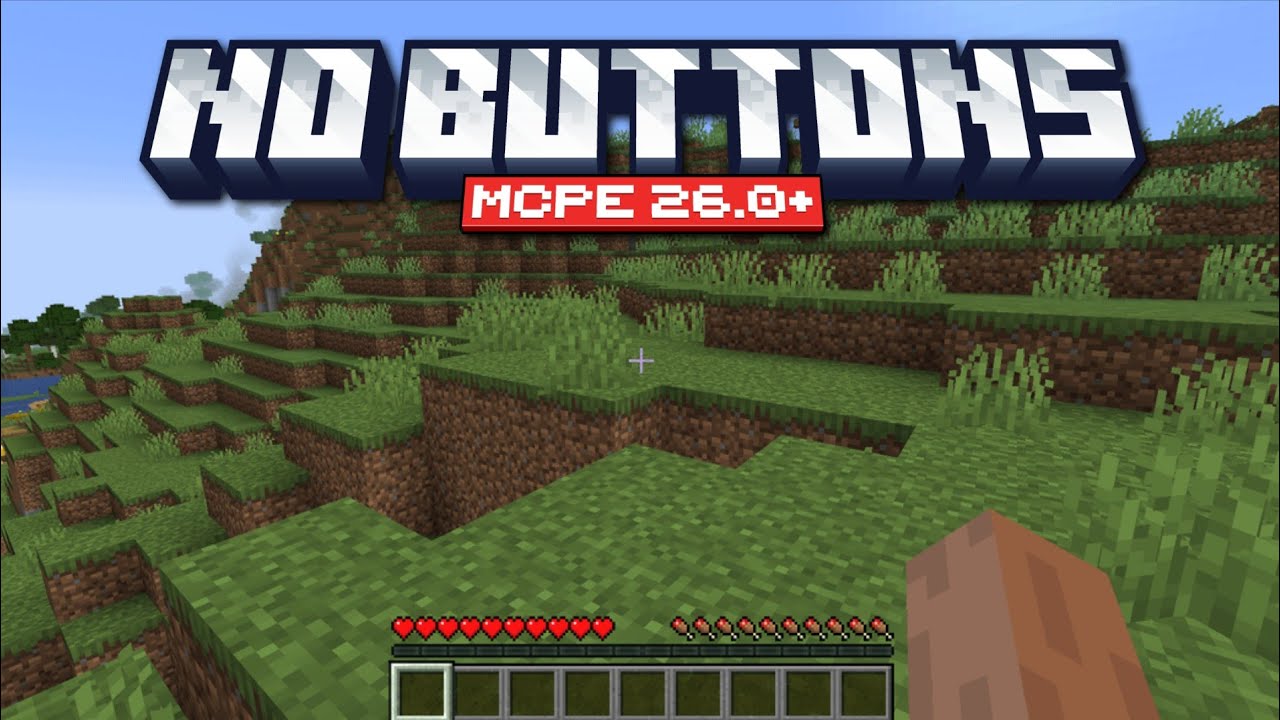 Hide Buttons + Quick Craft + F1 Button Minecraft PE 1.26/26.0+