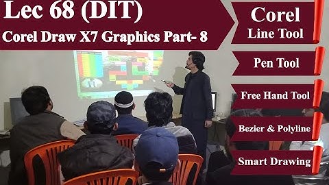 DIT lecture 68 |Corel Draw X7 Part-8 | Line & Free Hand Tool, Pen & Smart Drawing |Urdu by Wali khan