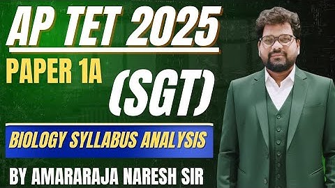 AP TET 2O25 PAPER 1A BIOLOGY SYLLABUS ANALYSIS IN TELUGU MEDIUM