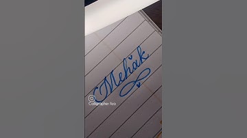 Mehak💙 name request❣️ subscribe like.... #shorts #calligrapherfiza #calligraphy #trending #viral