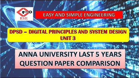 Digital Principle and System Design | Unit 3 | Important Questions | CS8351