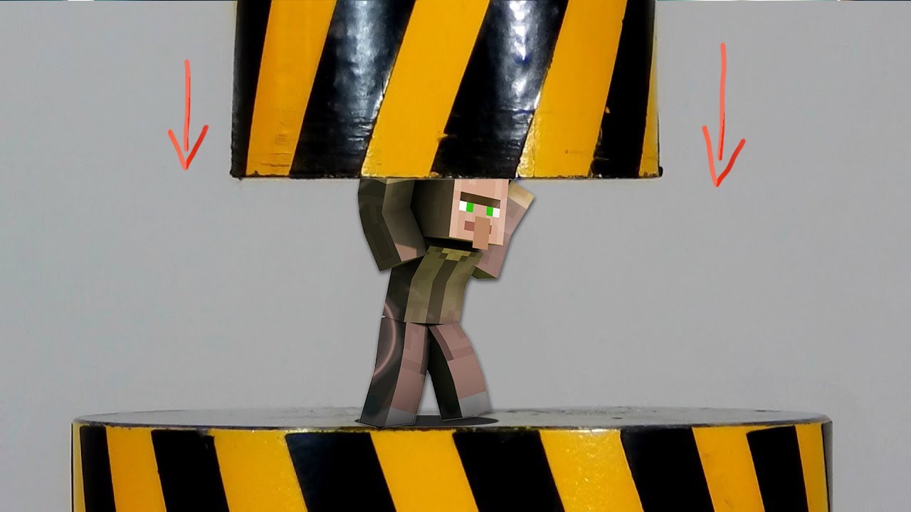 MESIN PRESS 1000 TON vs VILLAGER MINECRAFT !!!