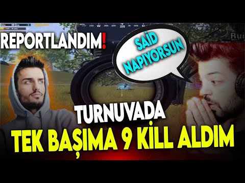 REPORTLANDIM !! YAYINCI TURNUVASINDA KİLL REKORU KIRDIM !! PUBG MOBİLE