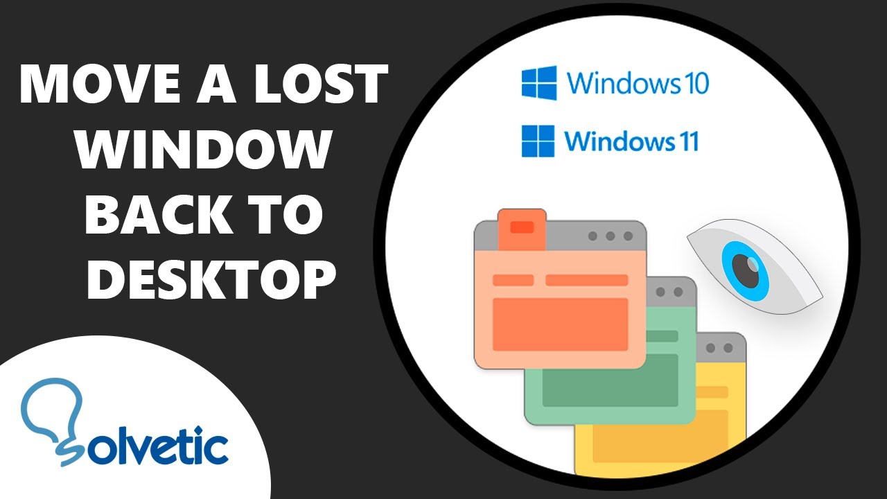 How to Move a Lost Window Back to Desktop - YouTube