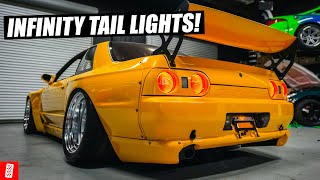 Building and Heavily Modifying a 1989 Nissan Skyline R32 GTST  Part 8: INFINITY MIRROR Tail lights