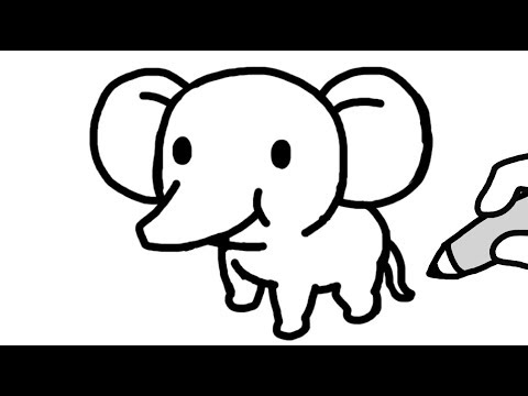 象のイラストの描きかた Youtube