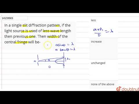 In a single slit diffraction pattern, if the light source is used of less wave length then previous