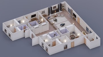 3D floor plan Animation by REVIT AND LUMION