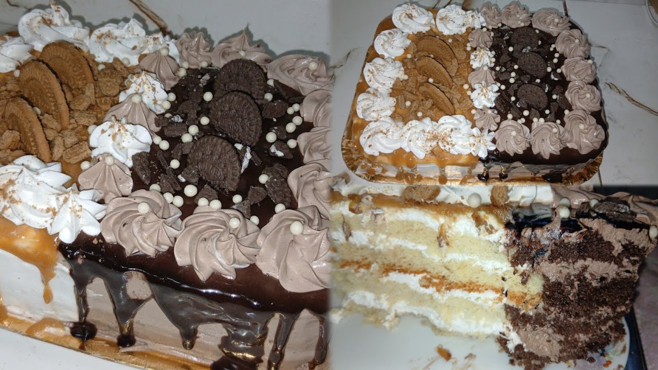 تورتة مستطيله بتزين رقيقه زى المحلات واحسن كمان النتيجه مبهره🤭كنت محتاره فى التزين بس طلعت حكايه💥