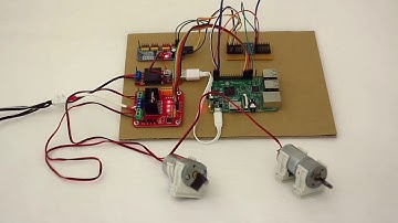 L298N H-Bridge motor driver controlled by a PCA9685 servo controller