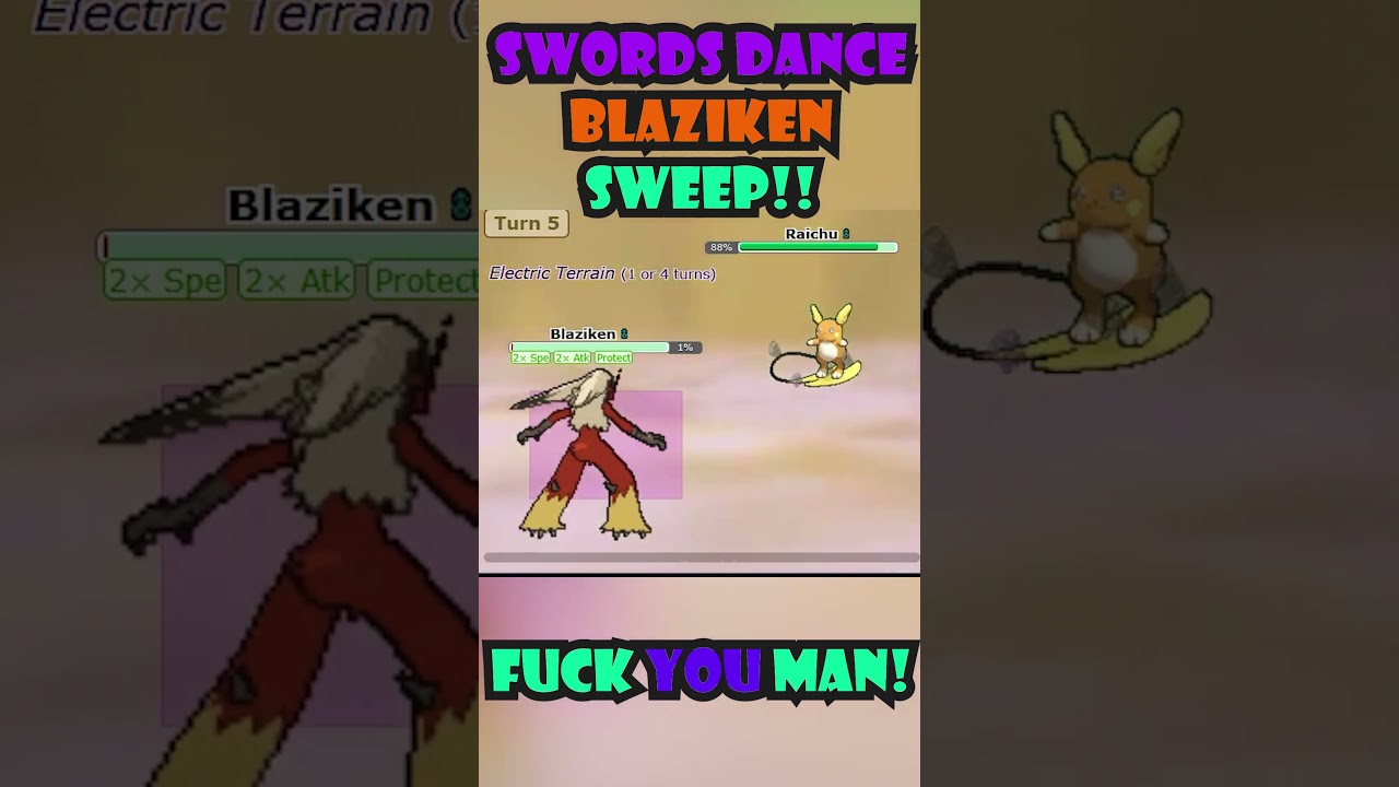 SWORDS DANCE BLAZIKEN SWEEP!! 
