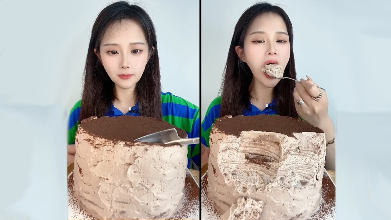 2 pound cake eating challenge ASMR YouTube