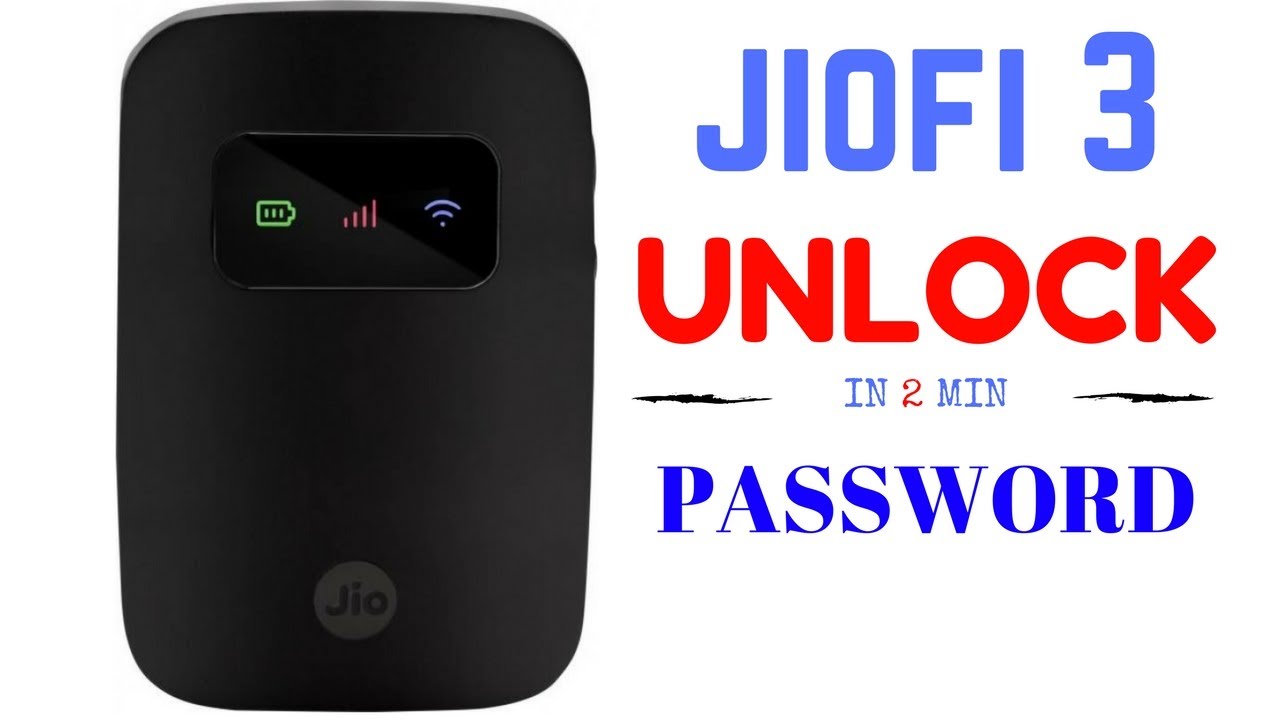 Jiofi 3 Unlock In 2 3 Min With Proof 2017 Youtube