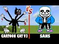 Sans vs Cartoon Cat (BendyTheDemon18) | Minecraft (THEY'RE SO HIGH!)