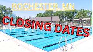 City of Rochester shares closing dates for local pools, beaches and splash pads