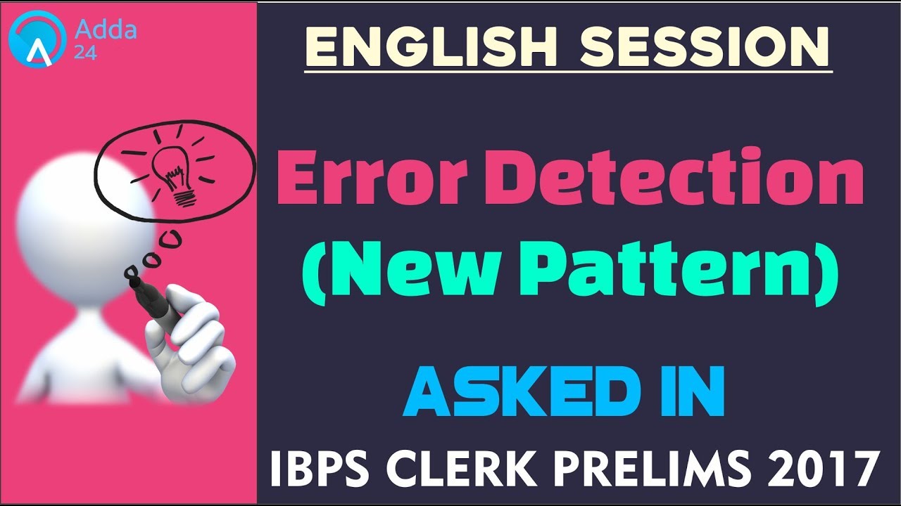 Error Detection(New Pattern) Asked In IBPS CLERK PRE 2017 | English | Online Coaching For SBI IBPS