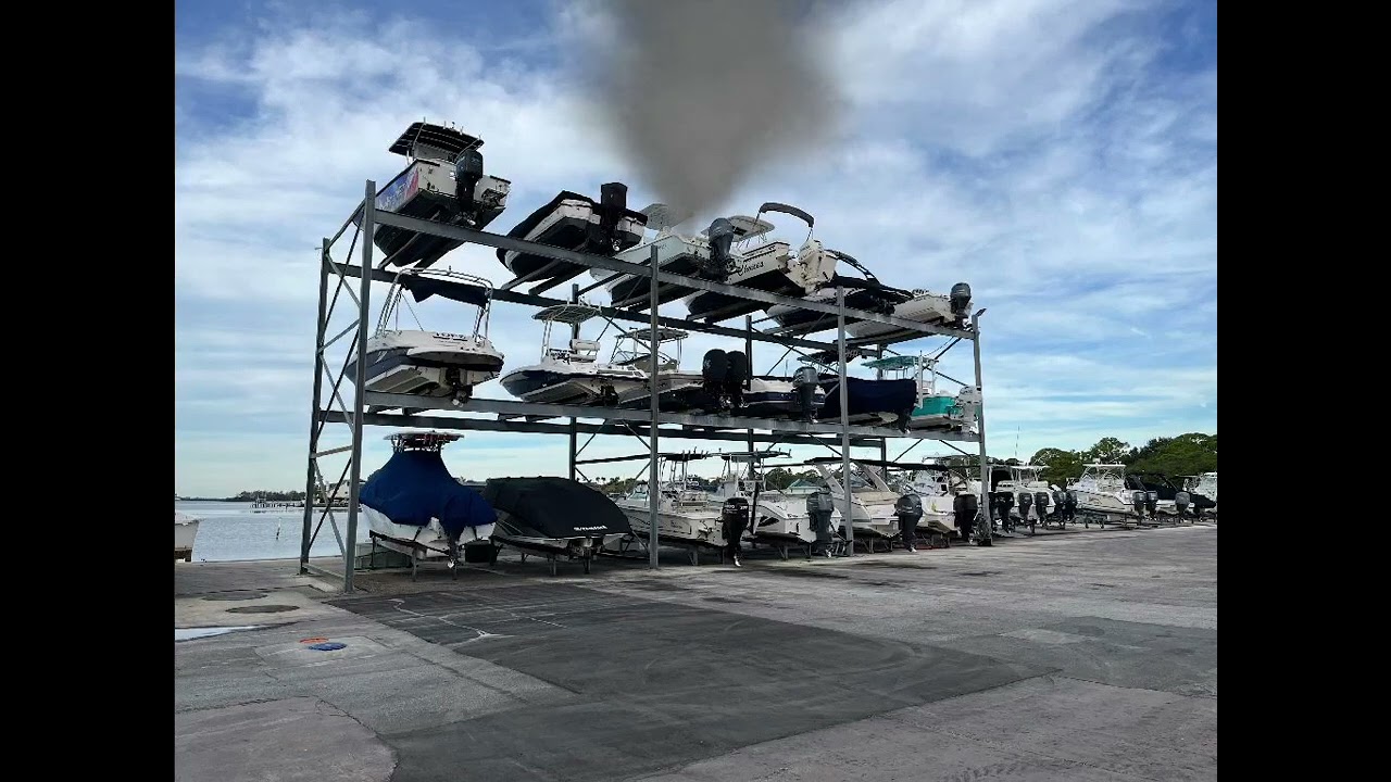 Outside Boat Storage Fire