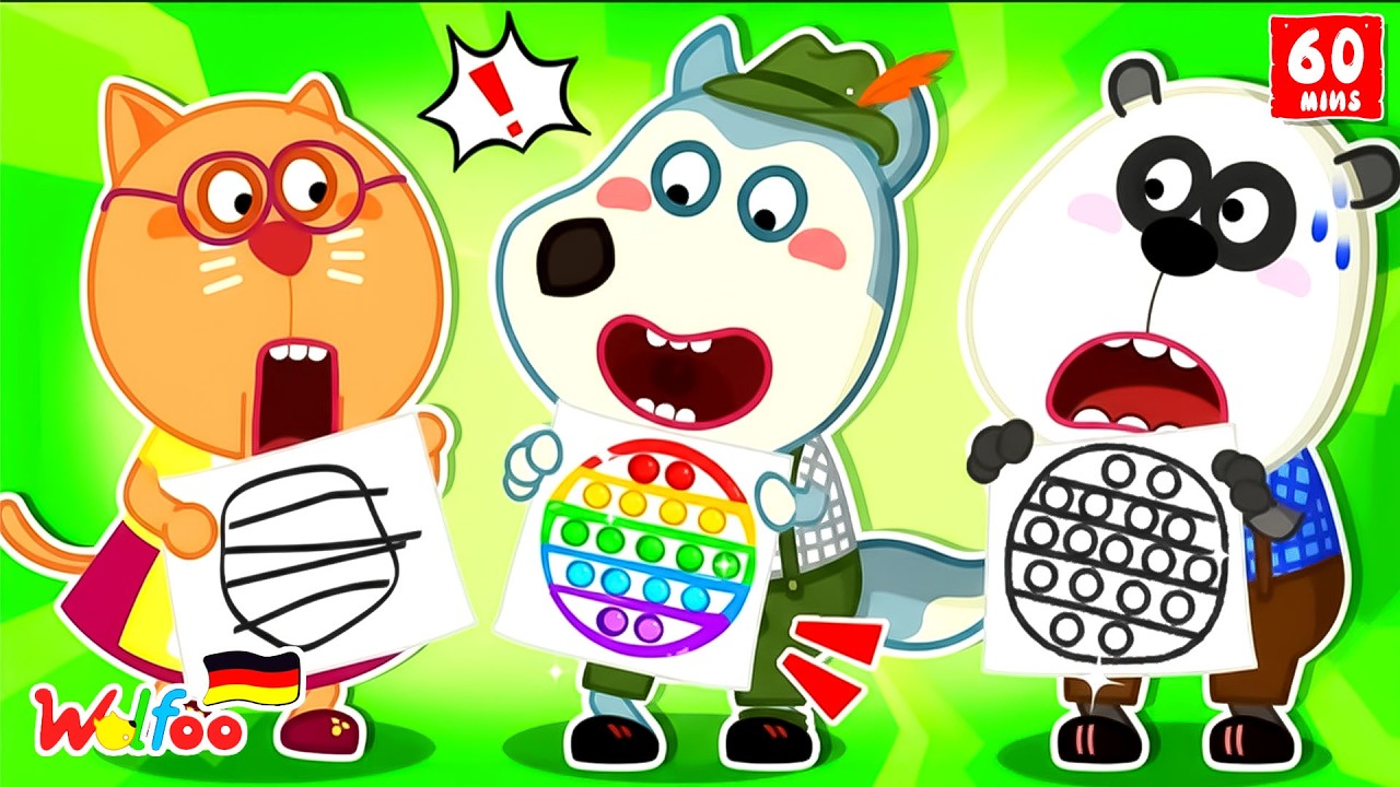 Wolfoo Geschichte 🐺 Wolfoo–Wer zeichnet besser 🎨 Preis-Challenge mit Pop It | Spielspaß für Kinder