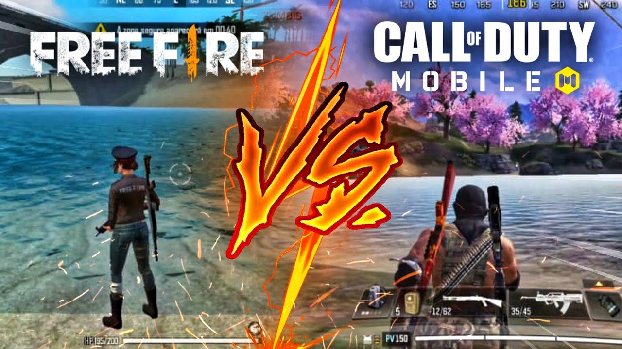 Confira a comparação entre os jogos Call of Duty e Free Fire