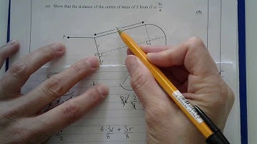Edexcel M3 IAL Jan 2014 Q5 Centres of mass