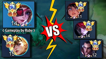Top 1 Global Ruby + Freya VS Top 1 Global Mathilda & Julian - Mobile Legends 