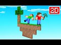 Playing SKY BLOCK In 2D Mode! (Minecraft)