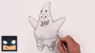 how to draw patrick star spongebob sketch tutorial