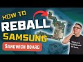 Samsung s21 ultra sandwich board reball tutorial it was water damaged  customer needed their data