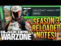MAJOR SEASON 3 RELOADED UPDATE PATCH NOTES! WARZONE META UPDATE, Bug Fixes, &amp; More!