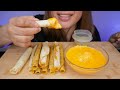 ASMR EATING CHEESY BEEF + CHICKEN TAQUITOS *NO TALKING* #shorts