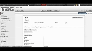 TAG Odoo Adding a new user and employee