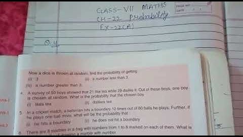 Q4,5 of Ex-22 A ch- Probability of class VII Maths ICSE BOARD by love with mathematics