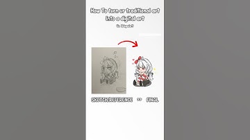 How to turn traditional art into digital art🎨🖼️ #digitalart #traditionalart #art #tutorial #tut