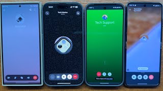 Samsung S24U + iPhone 16 PM + Pixel 9 PXL + Razr 50U FB, WhatsApp, Google Meet, Signal Incoming Call