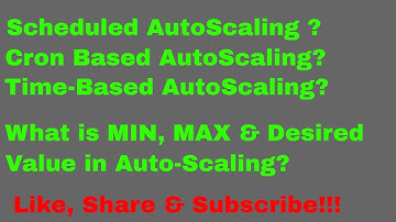 AWS AutoScaling Desired,  Min & Max Value | Scheduled AutoScaling