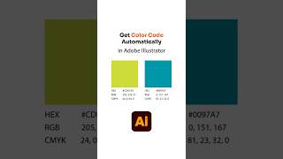 Get Color Code Automatically in Adobe Illustrator. #colorcode #illustratortutorial #tips #tricks