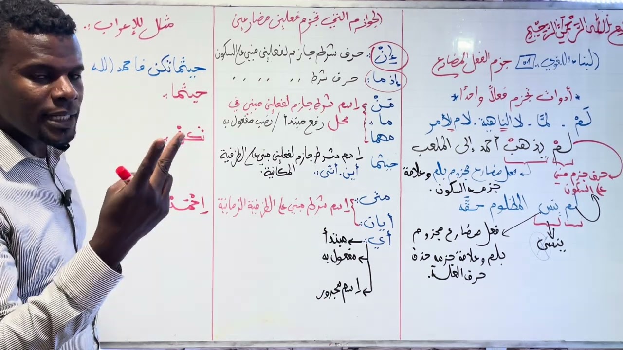 جوازم الفعل المضارع | أسماء الشرط الجازمة لفعلين | أولى ثانوي جميع الشعب